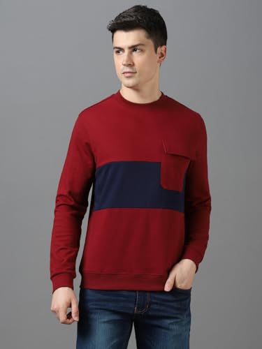 Image of Urbano Fashion Men's Cotton Color Block Sweatshirt