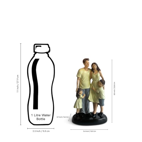 Image of ExclusiveLane 'Family Embrace' Resin Decorative Showpiece for Living Room (Hand-Crafted, 22.8 cm) Home Decoration Items for Living Room Showpieces for Home Decor Return Gifts for Housewarming