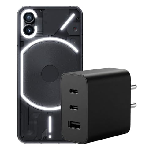 Image of High Speed 65w PD PPS Fast Charging Adapter Compatible with Nothing Phone 3a /3a Pro /2a /2a Plus /2 /1 & CMF Phone 1 | 5000mAh Battery | Optimized Original Charging Speed (White)