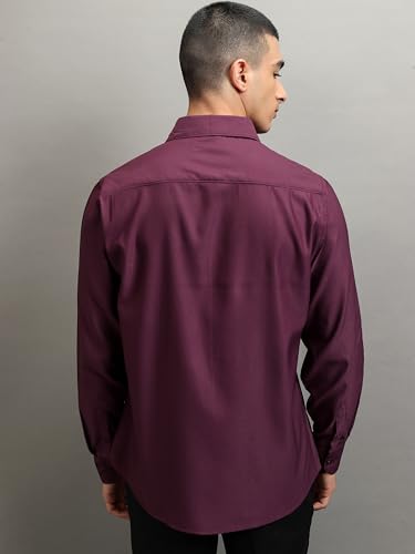 Image of Highlander Men's Slim Fit Formal Shirt | Solid Formal Shirt for Men | Comfortable Fabric | Stylish Design for Everyday Use & Office Wear