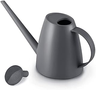 MINIMALISM Watering Can for Indoor House Bonsai Plants Outdoor Garden Flower Detachable Long Spout 1.8L 60oz 1/2 Gallon Grey