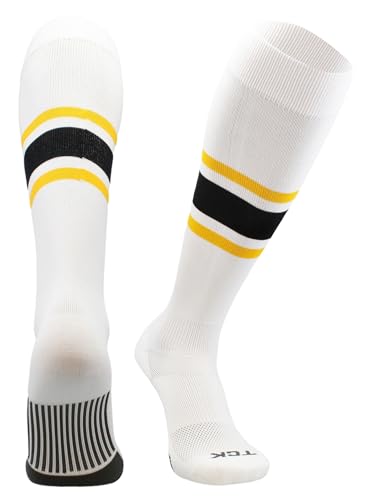 Image of Baseball & Softball Socks | USA Made Dugout Series Striped | Over the Calf | Sizing for Youth Boys, Girls, Men, & Women's