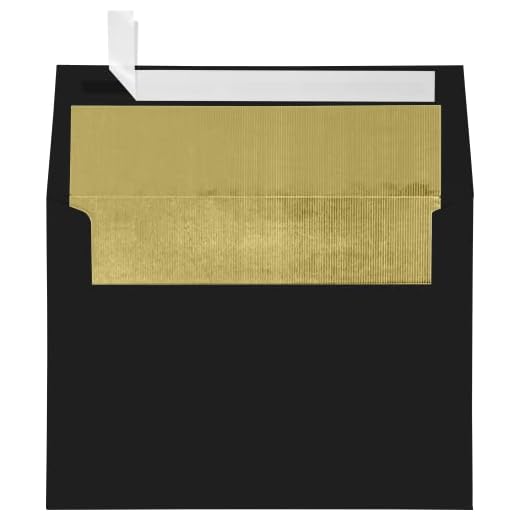 23+ Creative Halloween Party Invitation Ideas for Spooktacular Celebrations 3 LUXPaper A7 Foil Lined Invitation Envelopes | Peel & Press | 5 1/4" x 7 1/4" | Black w/Gold LUX Lining | 80lb. Text | 50 Qty