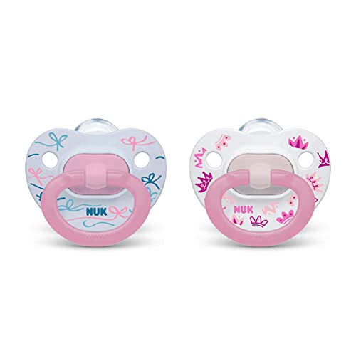 Image of NUK Orthodontic Pacifiers, Girl, Multi, 18-36 Month (Pack of 2)