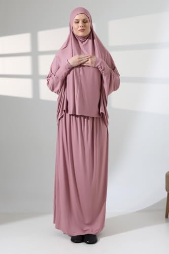 Image of Muslim Dresses for Women, Two-Piece Long Sleeve Islamic Prayer Dress, Hijab