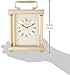 Howard Miller Audra Tabletop Clock – Decorative Brass Finish Indoor Carriage Clock with Quartz Alarm Silent Ticking Traditional Roman Numerals Vintage Style Home Table & Bookshelf Decor