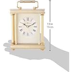 Howard Miller Audra Tabletop Clock – Decorative Brass Finish Indoor Carriage Clock with Quartz Alarm Silent Ticking Traditional Roman Numerals Vintage Style Home Table & Bookshelf Decor - Image 4