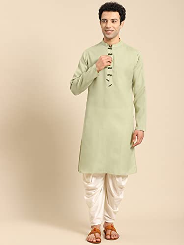 Image of Men's Navy Blue Cotton Festive Wear Regular Fit Woven Design Kurta | Indian Wedding Wear Kurta | Festive Ethnic Kurta