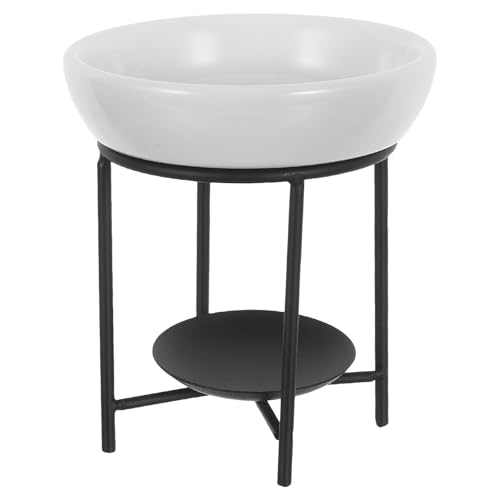 DOITOOL 1 Set Brenner für ätherische Wachsschmelzöle: Keramik-Ölbrenner, Wachswärmer, Aromatherapie-Halter, Kerzen-Duftdiffusor, Heim- und Schlafzimmerdekor (schwarz)