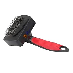 Dog Large Grooming Plastic Auto Slicker Self Cleaning Hair Brush for Dogs & Puppies Plastic Auto Slicker Hair Brush for Dogs & Puppies – Color May Vary