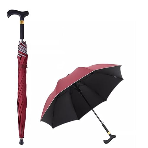 Extérieur Canne De Marche Parapluie, Antidérapant Et Résistant Au Vent, Tourisme Béquille...