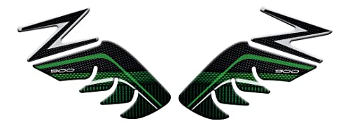 Pare-Bureau effet 3D relief protection latérale autocollante verte pour carrosserie Z900