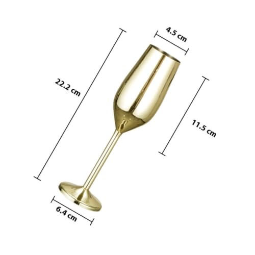 Copa de champán de acero inoxidable de 200ml aislante redondeada 3