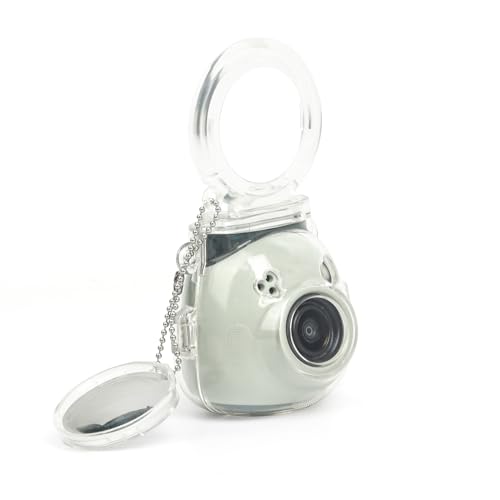 Rieibi Case Compatible for Fujifilm Instax Pal Clear Case for Instax Mini Pal with Close Up Lens Protective Case for Fuji PAL with Chain