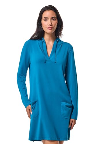 Hooded Cover-Up Dress with Pockets - UPF 50+ Sun Protection - Catalina