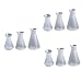 Healvian 9 Pcs Erlenmeyer Flask Lid Beakers Flask Borosilicate Science Bottle Durable Flask Science Experiments for Kids Bottles Science Party Decorations Glass Triangle White Suit