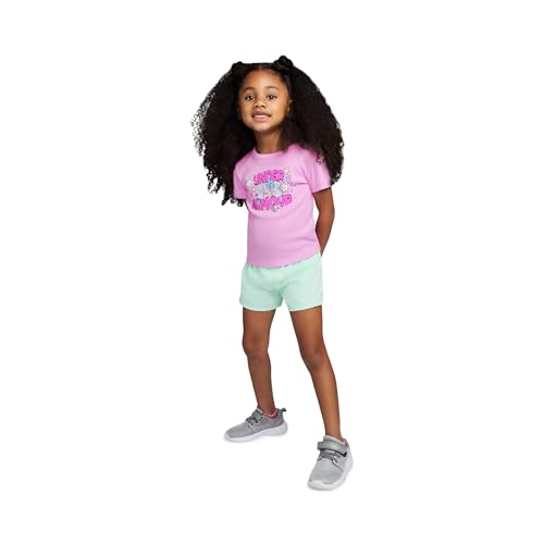 Image of Under Armour Girl's 2-piece Short Sleeve Tee and Shorts Set, Lightweight and Comfortable