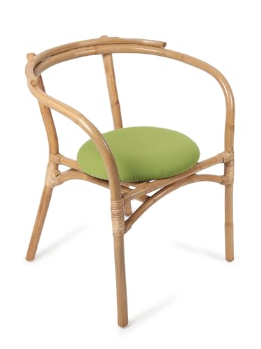 Image of Habere India-All the Cultures Fabricating India Cane Furniture | Outdoor Furniture | Arm Chair | Outdoor Chairs for Balcony - Green (57 * 58 * 73 cm)