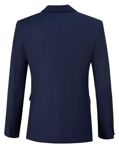 Men's Casual Blazer Sport Coat 2 Button Navy Suit Tuxedo Jacket M2