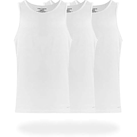 Pair of Thieves Men's 3 Pack Super Soft Tank Top, White, Large Cover