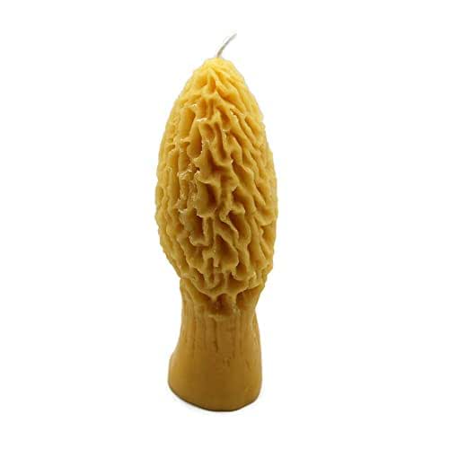 Beeswax Candles LARGE Morel Mushroom Shape Candle
