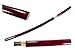 MAKOTO Handmade Shirasaya Samurai Katana Sharp Sword Burgundy Red