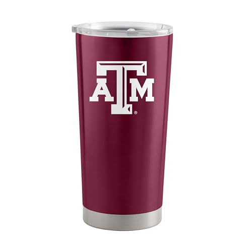 Image of Logo Brands 20 oz Powder Coat Tumbler- Insulated Tumbler with Lid for Water, Iced Tea or Coffee, Smoothie and More