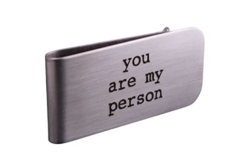 You Are My Person Money Clip, Stainless Steel Money Clip, Valentine's Day Gift for Husband, Anniversary Gift for Boyfriend, Birthday Gift for Him