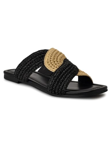 Sandales plates Nine West Quara : confort de marche et style noir mat
