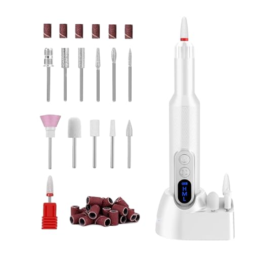 Torno de uñas eléctrico recargable y portátil para manicura y pulido silencioso