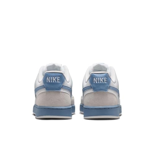 Nike Mens Court Vision Lo Suede Sneakers White OFF WHITE/WORK BLUE - Image 8