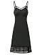 Unterkleid Belle Poque Damen mit Spaghettiträgern in Schwarz