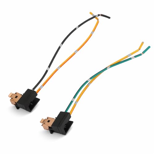 Image of 2pcs H1 Connector, Headlight Wiring Harness, 12v-24v Fog Light Bulb Socket Harness, H1 Led Headlight Bulb Adapter Lamp Wiring Connector Adapter for H1 Female Head Halogen Bulb