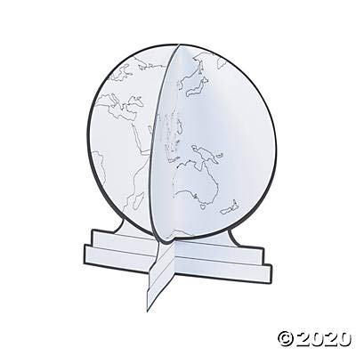 Fun Express Cyo Globe Craft Kit - VBS Vacation Bible School Supplies/Decor - 12 Pieces - Educational and Learning Activities for Kids