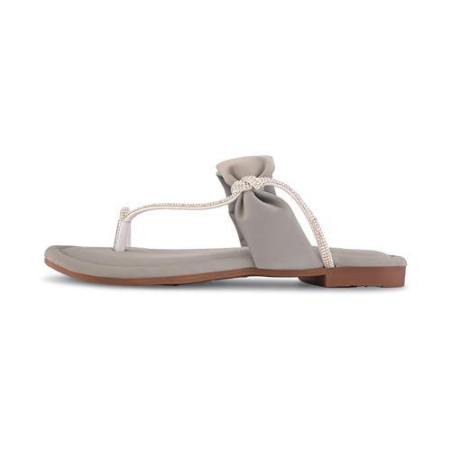 Image of Centrino Women's Slide Sandals | Stylish Slip-On for Ladies | T-Strap Cushioned Footbed for Comfort | Elegant & Trendy Braided Strap Flip Flops | Lightweight Casual Summer Slides (9311)