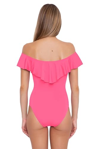 Trina Turk Women's Monaco One Piece Swimsuit, Off Shoulder, Bathing Suits2
