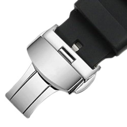 jojomis Silicone Watch Band with Quick Release Mechanism and Butterfly Clasp Replacement Strap for Wristwatch4