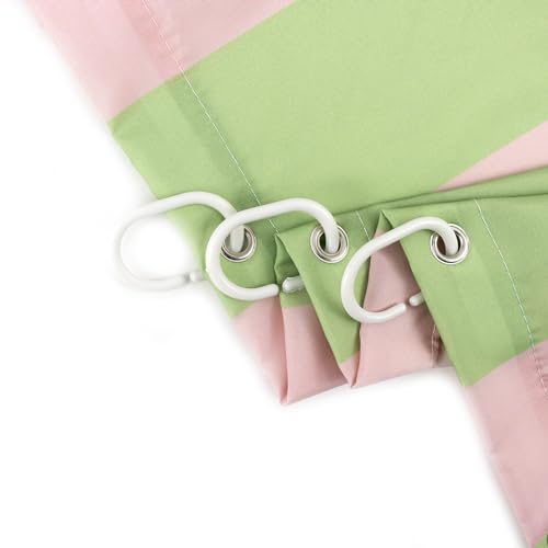 Eobtain YL31804 Pink And Green Striped Shower Curtain thumb #6