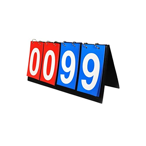 Jilukibo Portable Table Top Scoreboard, Multi Sports Score Counter Flip Scoreboard, Sport Score Keeper For Football Baseball Volleyball Tennis Basketball (4 Digit) #TOP17