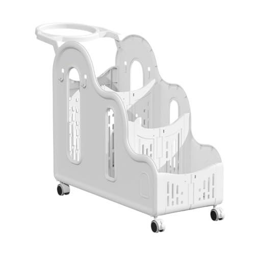 Jopsavm ホームジム収納ラック ボールラック 折りたたみ式 大容量 キャスター付き サイドフック フィットネス機器収納ボックス 組み立てが簡単 ジム ヨガスタジオ ホームスタジアム ガレージ ジム 学校 スポーツ用品 (ボールフレームタイプ,ホワイト