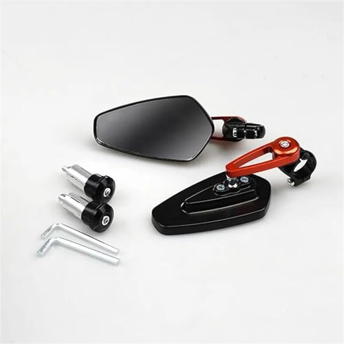 Espejos retrovisores moto de aluminio CNC universales de 22mm con lentes transparentes premium
