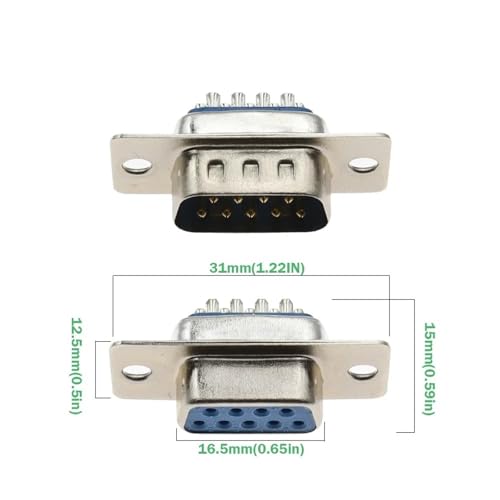 Adaptador RS232 DB9 hembra con carcasa para cable de puerto serie COM 6