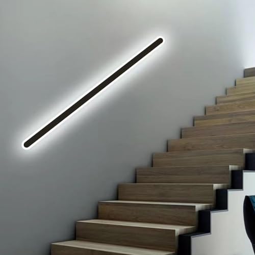 Apliques de pared LED recargables negros de 60cm con mando 6