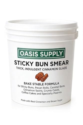 Oasis Supply Sticky Bun Smear - Bake Stable Cinnamon Glaze & Pecan Roll Paste - Ready to Use Caramel Glaze Coating for Cinnamon Rolls, Sweet Doughs & Crumb Cakes - 2 Pounds