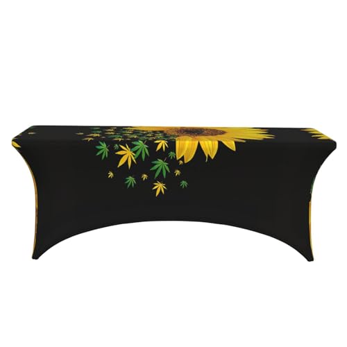 Nappe de table extensible élasthanne imprimé tournesols lavable