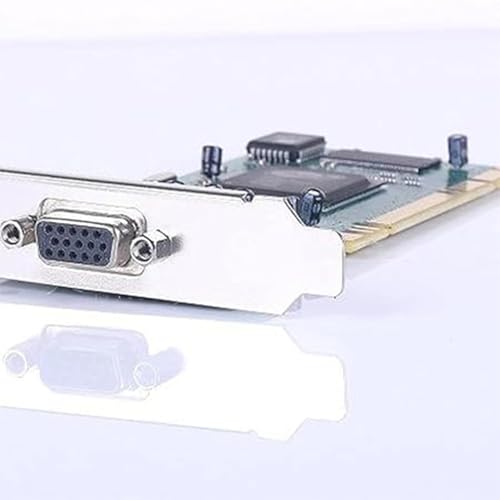 Image of ATEVON PCI VGA Graphics Card for Desktop PC - Legacy Video Display Adapter - Dual Monitor Support, High-Resolution Output, Plug & Play Installation
