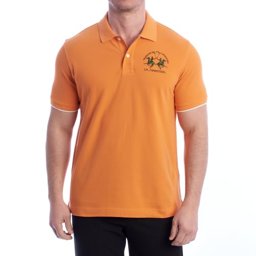 Polo homme col V La Martina : la solution anti-transpiration en pur coton regular fit