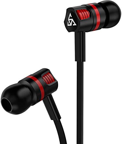 CLAVIER Echotone in-Ear Headphones/Earphones with Stereo Mic for All Smartphones (Black)