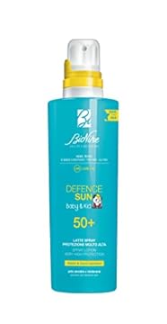 Bionike Defence Sun Baby & Kid - Latte Spray Solare per Bambini, Azione Protettiva e Antiossidante, Effetto Waterproof e Anti-sabbia, Lenisce e Ripara la Pelle, 200 ml