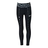 Ceinture élastique Nike Fille Nike One Tight Aop Leggings, Black/Coconut Milk/(Coconut Milk) (Gcw#4), 13 ans EU